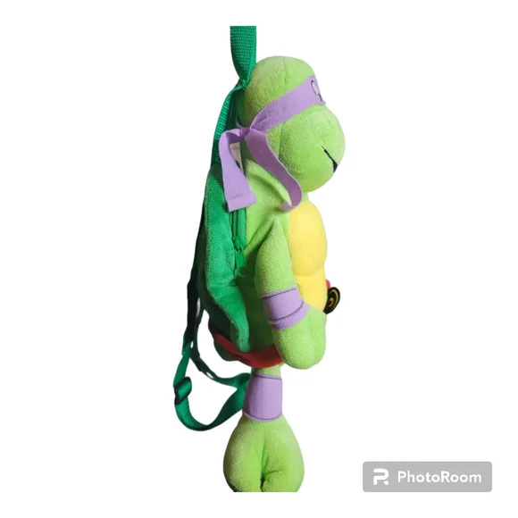 2010 Teenage Mutant Ninja Turtles Smiling Donatello Plush Backpack - Picture 4 of 6